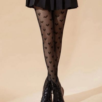 Heart Patterned Tights